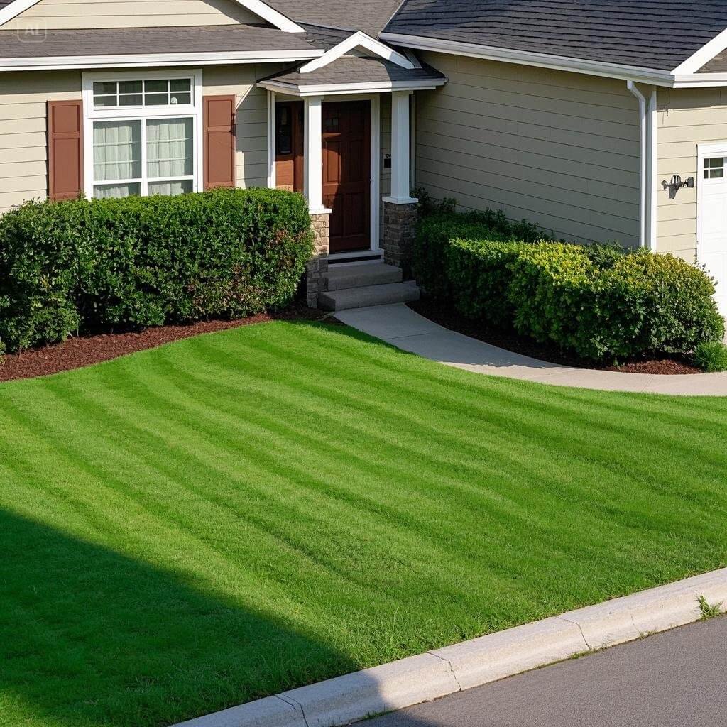 a home with kerb appeal stunning green lawn